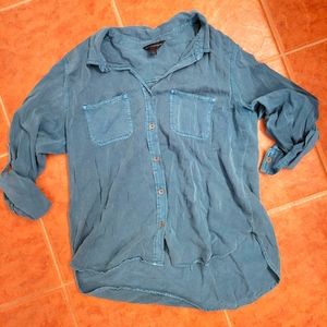 Women's Teal Button Down